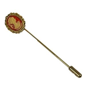 Vintage Faux Cameo Stick Pin